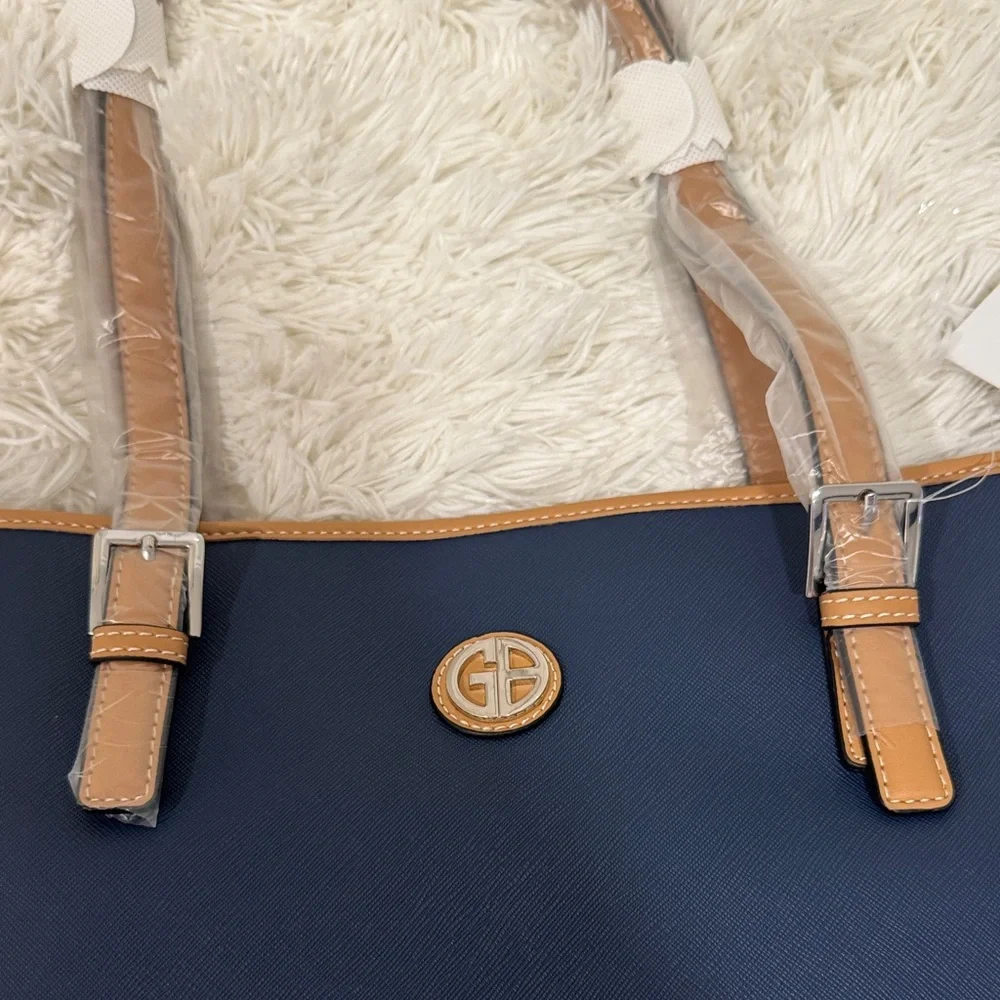 Saffiano Navy Blue Tote Bag